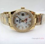 Copy Rolex Day-Date 36 Watch Oyster Strap White MOP Dial 